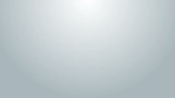 White Dog icoon geïsoleerd op grijze achtergrond. 4K Video motion grafische animatie — Stockvideo