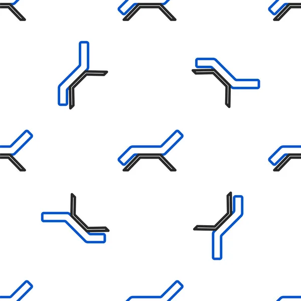 Ícone Leito Sol Isolado Padrão Sem Costura Fundo Branco Espreguiçadeira —  Vetores de Stock