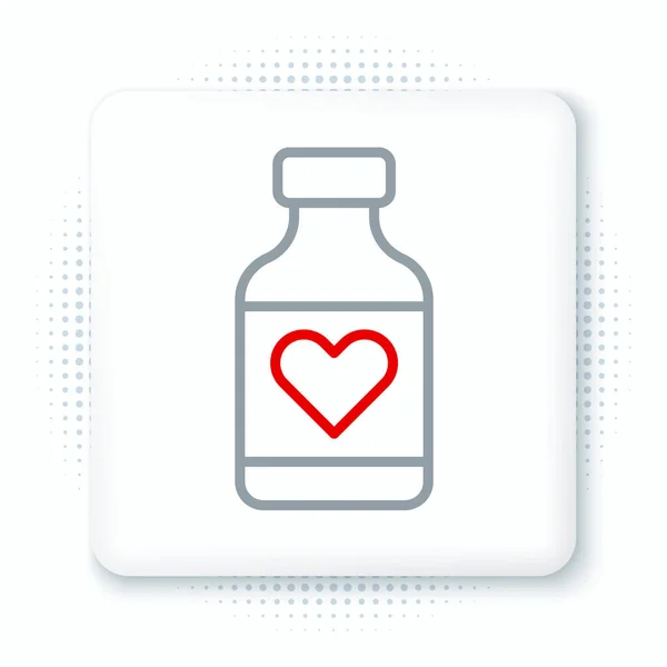 Line Vitaminkomplex Der Pille Kapsel Symbol Isoliert Auf Weißem Hintergrund — Stockvektor