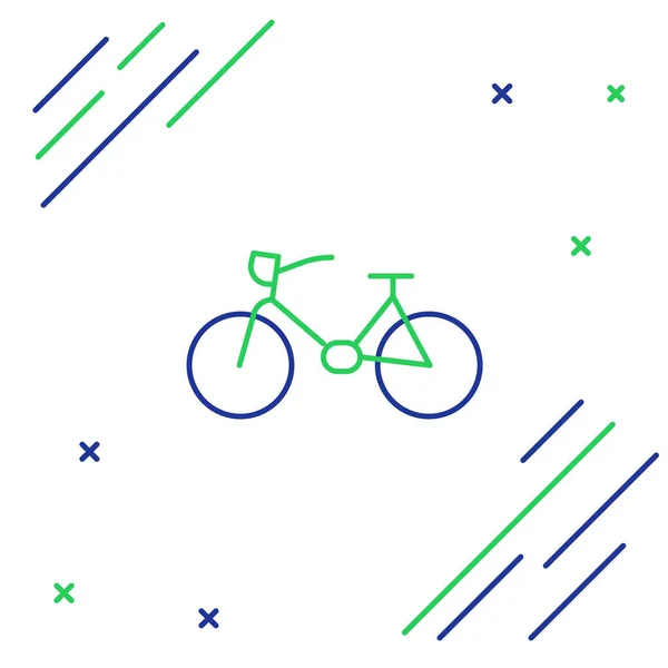 Línea Bicicleta Icono Aislado Sobre Fondo Blanco Carrera Bicicletas Deporte — Vector de stock