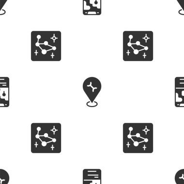 Şehir haritası navigasyonunu, araba servisini ve Büyük Ayı takımyıldızını sorunsuz bir şekilde ayarla. Vektör.