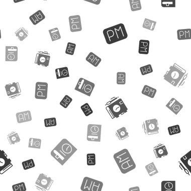 Gün Saati, Sabah, Günlük Kağıt Not Defteri ve Kusursuz Şablon Üzerine Kitap Zamanı. Vektör.