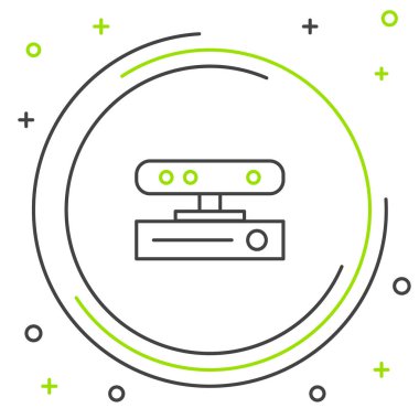 Çizgi Hareket algılayıcı simgesi beyaz arkaplanda izole edildi. Renkli taslak konsepti. Vektör.