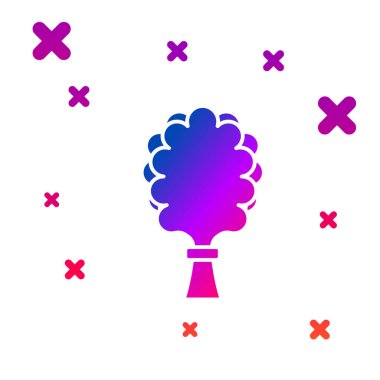 Renkli Sauna süpürgesi simgesi beyaz arkaplanda izole edildi. Huş dallarından süpürge, Rus buhar banyosu, sauna, çamaşırhane dalları. Kademeli rastgele dinamik şekiller. Vektör.