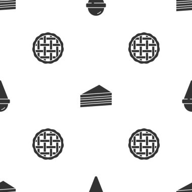 Dondurmayı waffle külahında, keki ve ev yapımı turtayı pürüzsüz bir şekilde hazırla. Vektör.