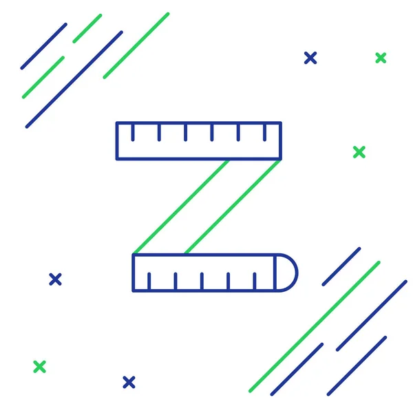 Icono Cinta Métrica Línea Aislado Sobre Fondo Blanco Cinta Métrica — Archivo Imágenes Vectoriales