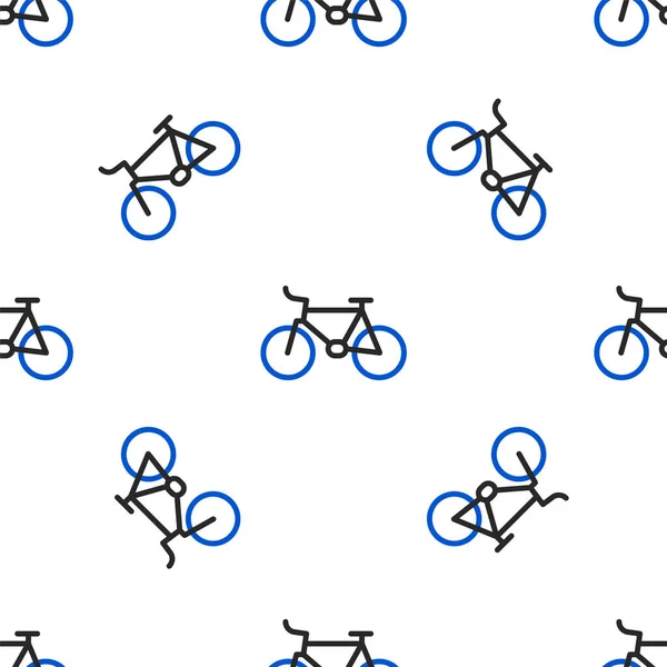 Ligne Icône Vélo Isolé Motif Sans Couture Sur Fond Blanc — Image vectorielle