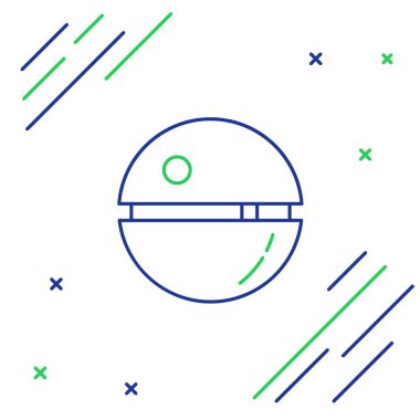 Çizgi Ölüm Yıldızı simgesi beyaz arkaplanda izole edildi. Renkli taslak konsepti. Vektör.