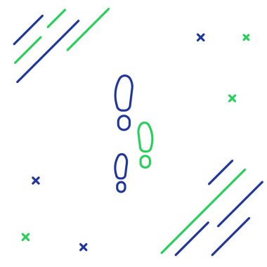 Çizgi Adımları simgesi beyaz arkaplanda izole edildi. Dedektif araştırıyor. Ayak izlerini takip etmek için. Renkli taslak konsepti. Vektör.