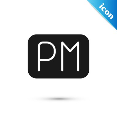 Gri Gün zaman simgesi beyaz arkaplanda izole edildi. Zaman sembolü. Vektör.