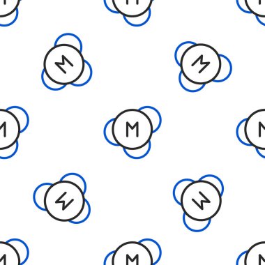 Molekül simgesi beyaz arkaplanda izole edilmiş. Kimya moleküllerinin yapısı, fen öğretmenlerinin yenilikçi eğitim posteri. Renkli taslak konsepti. Vektör.