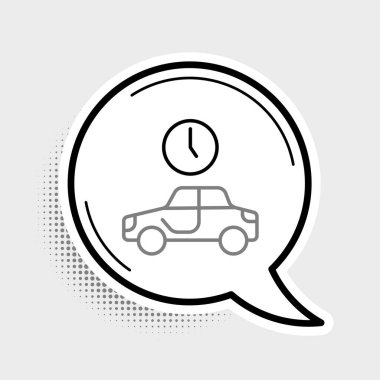 Gri arkaplanda seyahat simgesi izole edildi. Renkli taslak konsepti. Vektör.