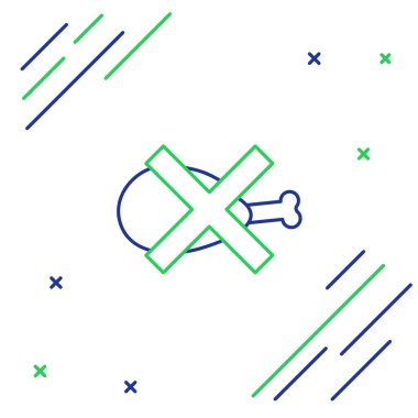 Beyaz arkaplanda et simgesi yok. Fast food yasak - vejetaryen yiyecekler. Renkli taslak konsepti. Vektör.