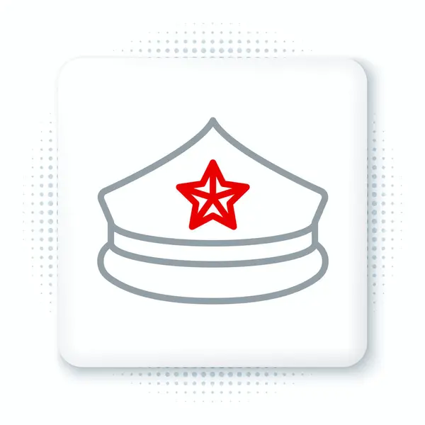 Γραμμή Καπέλο Της Αστυνομίας Εικονίδιο Cockade Απομονώνονται Λευκό Φόντο Αστυνομική — Διανυσματικό Αρχείο
