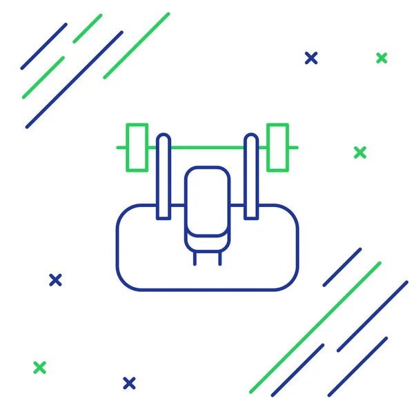 Banc Ligne Avec Icône Barbillon Isolé Sur Fond Blanc Équipement — Image vectorielle