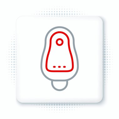 Hat tuvaleti tuvaleti ya da sidik ikonu beyaz arka planda izole edilmiş. Erkekler tuvaletinde çiş. Tuvalet, tuvalet, tuvalet. Renkli taslak konsepti. Vektör.