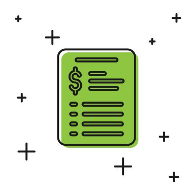 Siyah Bakım Salonu fiyat listesi simgesi beyaz arka planda izole edildi. Vektör.