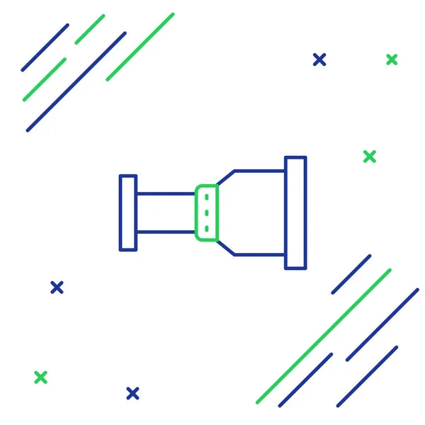 Çizgi Borusu Adaptör Simgesi Beyaz Arkaplanda Izole Edildi Tesisat Boru — Stok Vektör