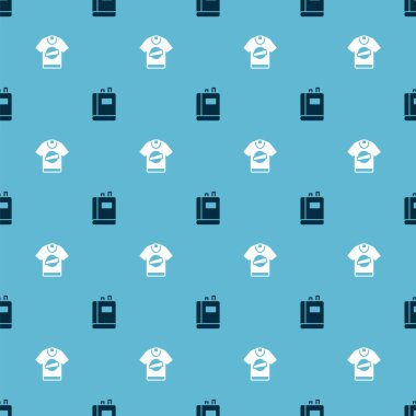 Kitap ve tişörtü pürüzsüz desene ayarla. Vektör.