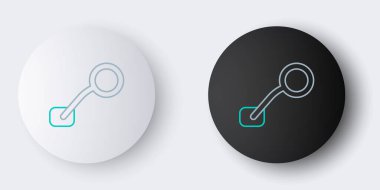 Bisiklet bisikleti dikiz aynası simgesi gri arkaplanda izole edildi. Renkli taslak konsepti. Vektör.