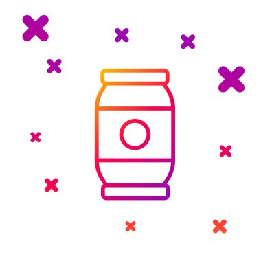 Renk çizgisi Birası beyaz arkaplanda izole edilebilir. Kademeli rastgele dinamik şekiller. Vektör.