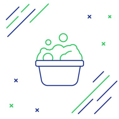 Hat Hayvanları banyo ikonu beyaz arkaplanda izole edildi. Renkli taslak konsepti. Vektör.