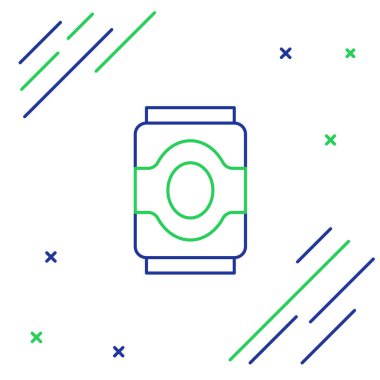 Soda kutusu simgesi beyaz arkaplanda izole edildi. Renkli taslak konsepti. Vektör.