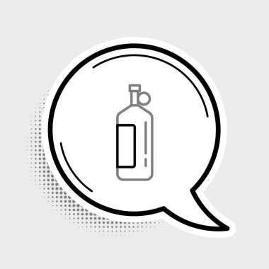 Aqualung çizgisi simgesi gri arkaplanda izole edildi. Dalgıçlar için oksijen tüpü. Dalış ekipmanları. Olağanüstü bir spor. Su altı ekipmanları. Renkli taslak konsepti. Vektör.