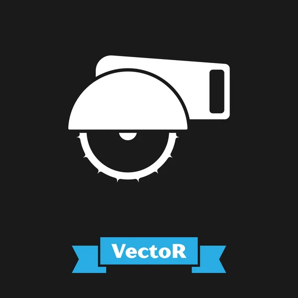 Sierra Circular White Electric Con Icono Disco Dentado Acero Aislado — Vector de stock