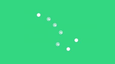 Beyaz Büyük Ayı takımyıldızı ikonu yeşil arkaplanda izole edildi. 4K Video hareketli grafik canlandırması