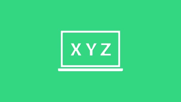 White XYZ Coordinaat systeem op schoolbord pictogram geïsoleerd op groene achtergrond. XYZ-as voor grafiekstatistieken. 4K Video motion grafische animatie — Stockvideo