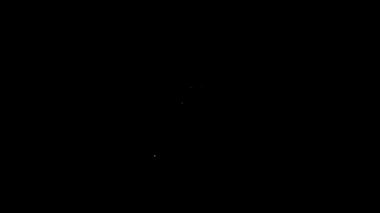Beyaz Saray 'ın simgesi siyah arka planda izole edildi. Sigorta konsepti. Güvenlik, güvenlik, koruma, konsept koruma. 4K Video hareketli grafik canlandırması