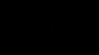 Beyaz çizgi Para siyah arkaplanda izole kalkan simgesi ile. Sigorta konsepti. Güvenlik, güvenlik, koruma, konsept koruma. 4K Video hareketli grafik canlandırması