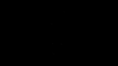 Beyaz çizgi Candy simgesi siyah arkaplanda izole edildi. 4K Video hareketli grafik canlandırması