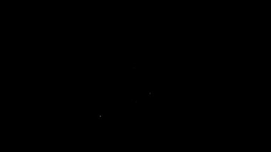 Beyaz Saray koruma altında. Siyah arka planda izole edilmiş bir ikon. Ev ve kalkan. Koruma, güvenlik, güvenlik, koruma, savunma konsepti. 4K Video hareketli grafik canlandırması