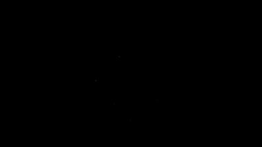 Siyah arkaplanda izole edilmiş beyaz çizgi temiz su simgesini geri dönüştür. İşaret geri dönüşümlü bir damla su. 4K Video hareketli grafik canlandırması