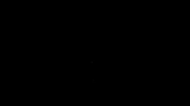 Beyzbol sopası simgesi siyah arkaplanda izole edilmiş. Spor malzemeleri. 4K Video hareketli grafik canlandırması