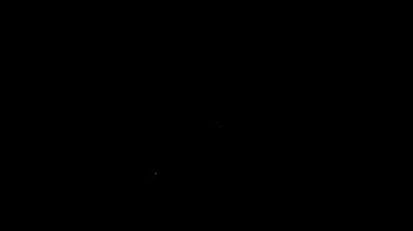 Beyzbol kaskı simgesi siyah arkaplanda izole edildi. 4K Video hareketli grafik canlandırması