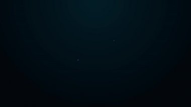 Parlayan neon çizgi sistemi hata konsepti simgesi siyah arkaplanda izole edildi. Kod hatası konsepti. Sistemde hata var. Böcek araması. 4K Video hareketli grafik canlandırması
