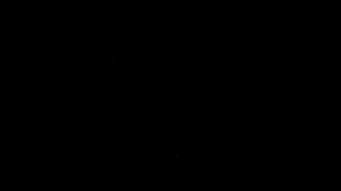 Siyah arkaplanda beyaz çizgi seçici simgesi izole edildi. 4K Video hareketli grafik canlandırması