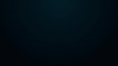 Parlayan neon hattı tekila şişesi simgesi siyah arka planda izole edildi. Meksika alkolü. 4K Video hareketli grafik canlandırması