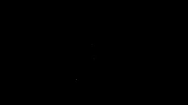 Şehir haritası yön bulma simgesinin beyaz çizgi bilgileri siyah arkaplanda izole edildi. Mobil Uygulama Arayüzü tasarımı. Coğrafi konsept. 4K Video hareketli grafik canlandırması