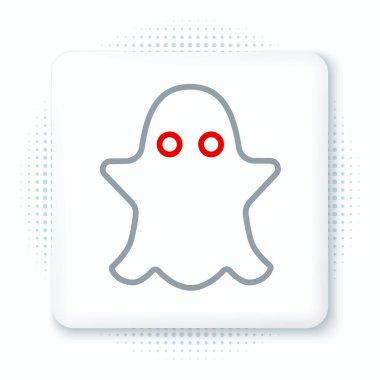 Hat Hayalet simgesi beyaz arkaplanda izole edildi. Renkli taslak konsepti. Vektör.