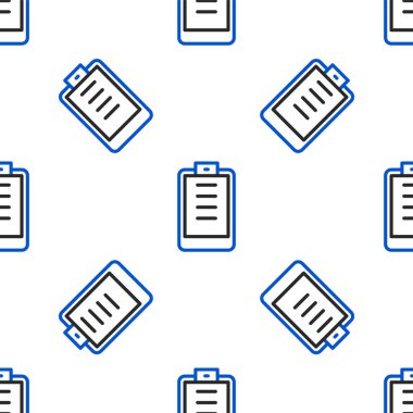 Kontrol listesi simgesine sahip satır panosu beyaz arkaplanda izole edilmiş pürüzsüz desen. Kontrol listesi sembolü. Anket anketi ya da anket geri bildirim formu. Renkli taslak konsepti. Vektör.