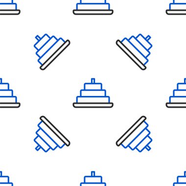 Yanan mum simgesine sahip çizgi kek beyaz arkaplanda izole edilmiş pürüzsüz desen. Doğum günün kutlu olsun. Renkli taslak konsepti. Vektör.