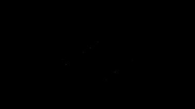 Beyaz çizgi Birleşik Devletler Kongre simgesi siyah arka planda izole edildi. Washington DC, ABD. 4K Video hareketli grafik canlandırması