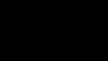 Beyaz çizgi Akıllı anahtar simgesi siyah arkaplanda izole edildi. 4K Video hareketli grafik canlandırması