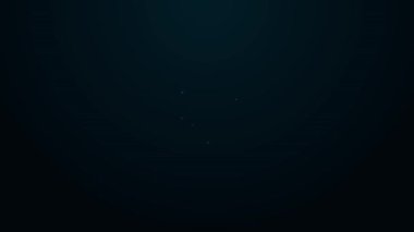 Parlayan neon hattı Zarfın içinde siyah arka planda Valentine 'ın kalp ikonu var. Mesaj aşkım. Aşk ve romantizm mektubu. 4K Video hareketli grafik canlandırması