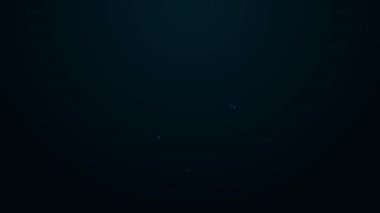 Parlayan neon çizgisi kalp simgesi siyah arkaplanda izole edildi. Romantik sembol, bağlanma, tutku ve düğün. Sevgililer Günü sembolü. 4K Video hareketli grafik canlandırması