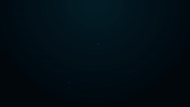 Świecąca neonowa linia Szafa ikona izolowana na czarnym tle. 4K Animacja graficzna ruchu wideo — Wideo stockowe